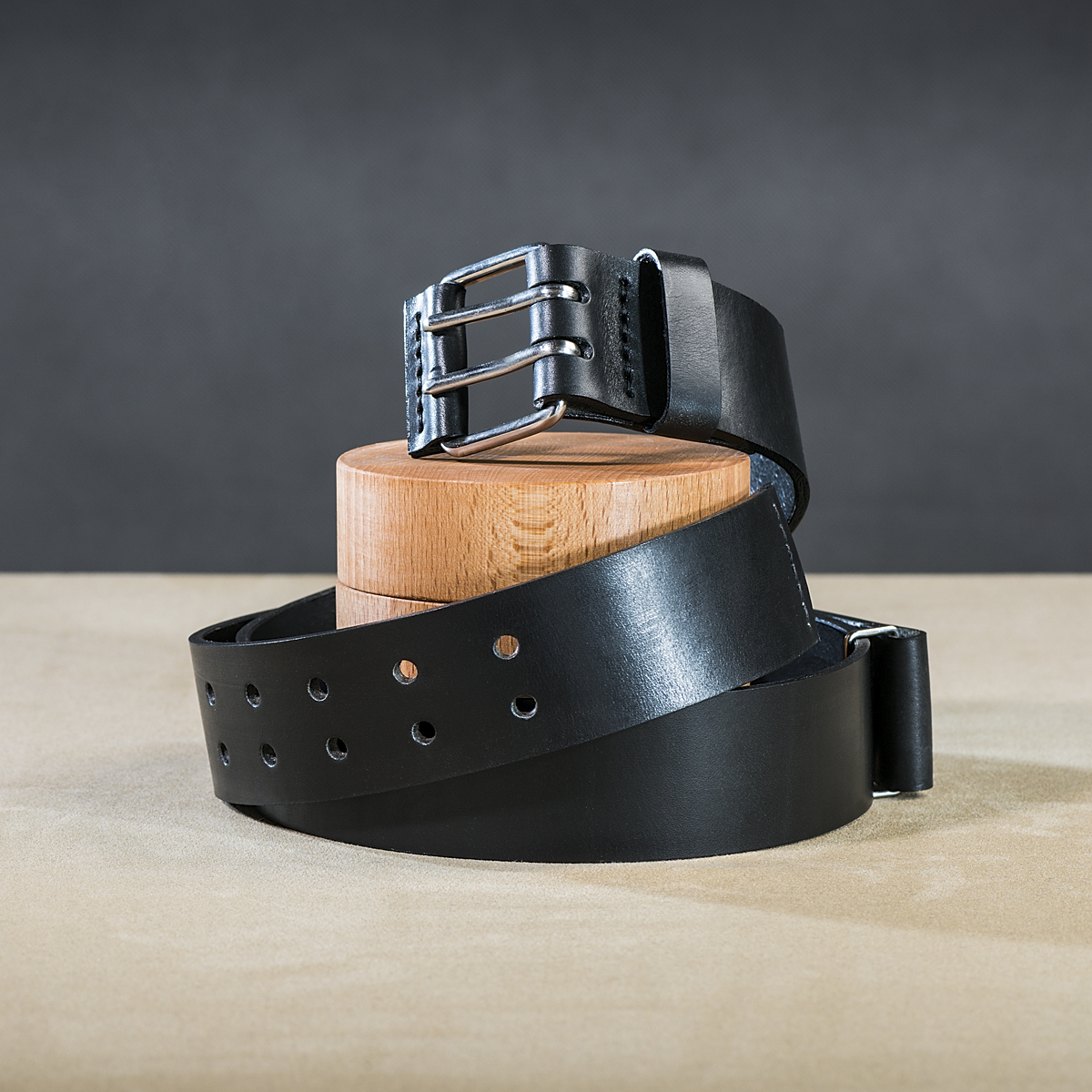 Leather belt for guys Black 1.