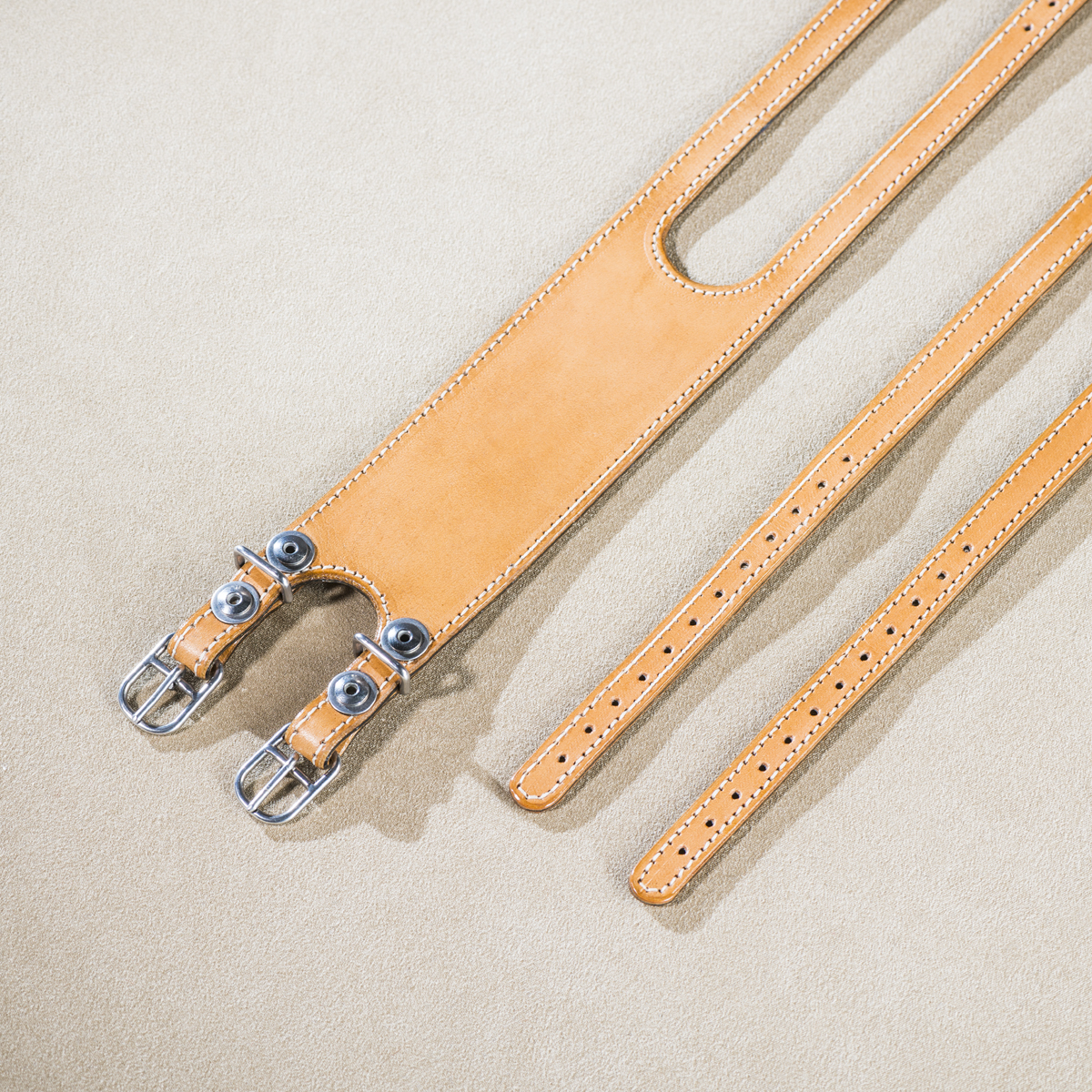 Leather straps for fixed gear Beige 4.