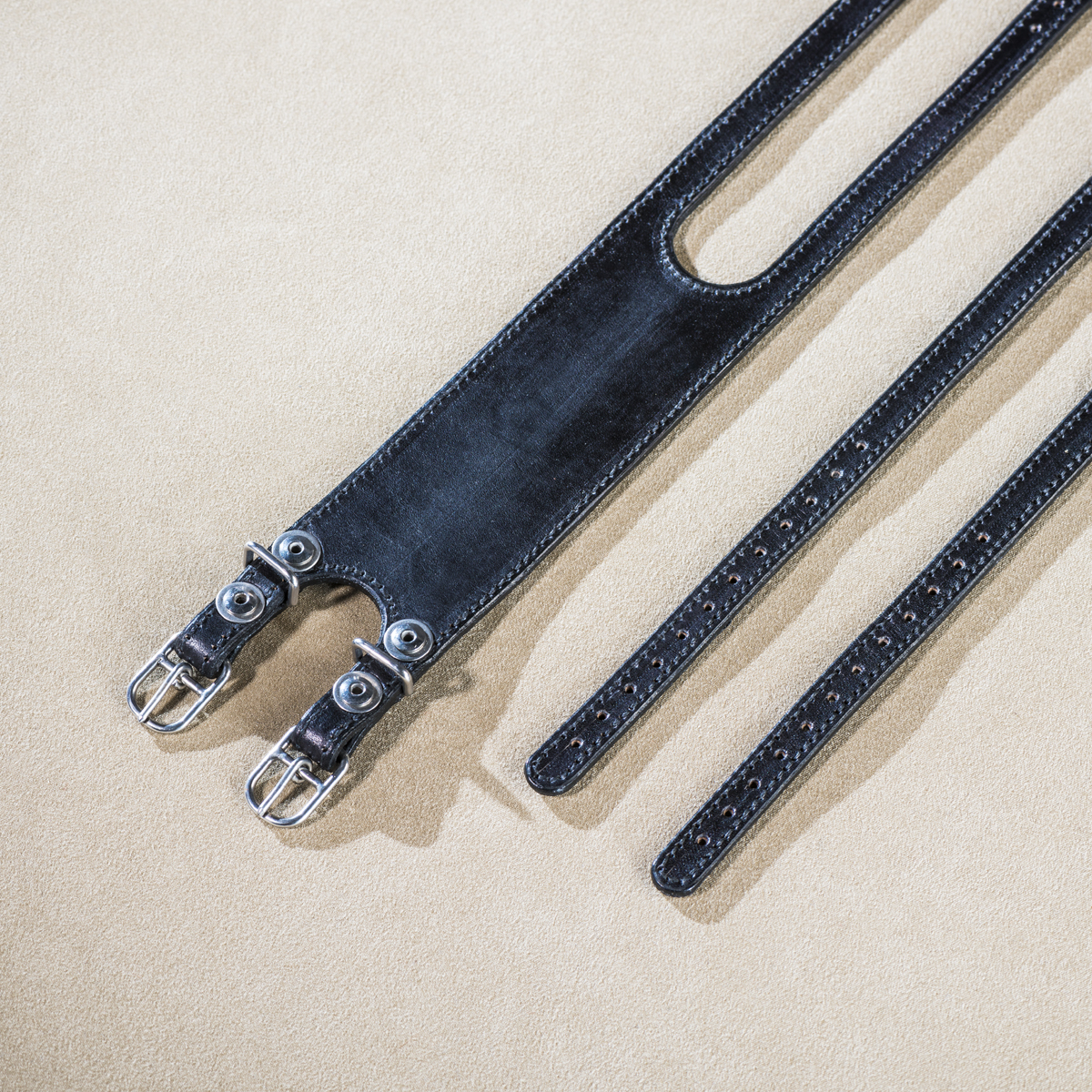 Leather straps for fixed gear Black 4.